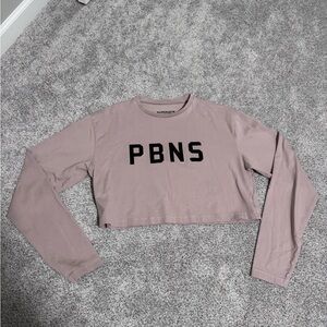 Alphalete PBNS Cropped Long Sleeve Tee, Size Small